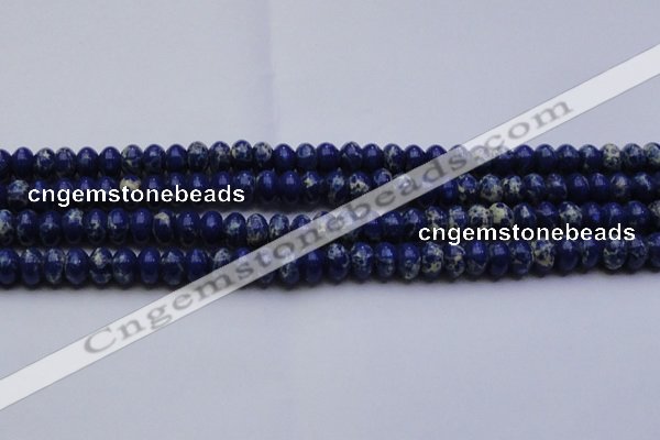 CDE2683 15.5 inches 10*14mm rondelle dyed sea sediment jasper beads