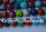 CDE2689 15.5 inches 6mm round mixed color sea sediment jasper beads