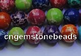 CDE2691 15.5 inches 10mm round mixed color sea sediment jasper beads