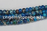 CDE274 15.5 inches 4*6mm rondelle dyed sea sediment jasper beads