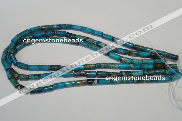 CDE279 15.5 inches 6*12mm tube dyed sea sediment jasper beads