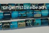 CDE280 15.5 inches 8*8mm tube dyed sea sediment jasper beads