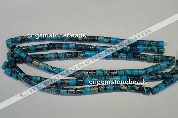 CDE280 15.5 inches 8*8mm tube dyed sea sediment jasper beads