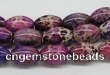 CDE31 15.5 inches 10*14mm rice dyed sea sediment jasper beads