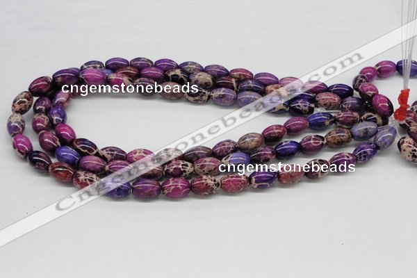 CDE31 15.5 inches 10*14mm rice dyed sea sediment jasper beads