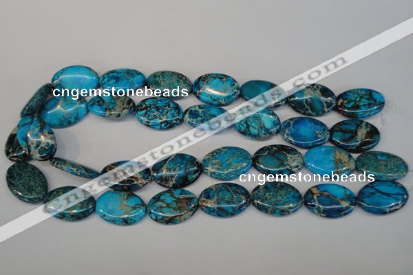 CDE317 15.5 inches 18*25mm oval dyed sea sediment jasper beads