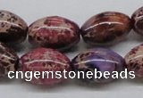 CDE32 15.5 inches 13*18mm rice dyed sea sediment jasper beads