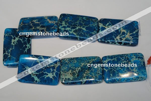 CDE335 15.5 inches 40*60mm rectangle dyed sea sediment jasper beads