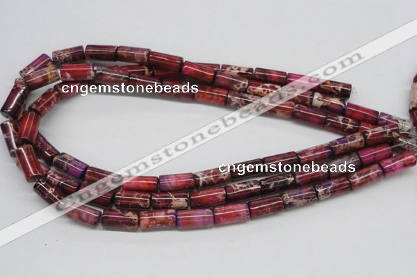 CDE34 15.5 inches 8*16mm column dyed sea sediment jasper beads