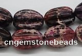 CDE36 15.5 inches 15*20mm star fruit shaped dyed sea sediment jasper beads