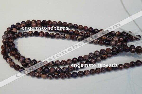 CDE362 15.5 inches 8mm round dyed sea sediment jasper beads