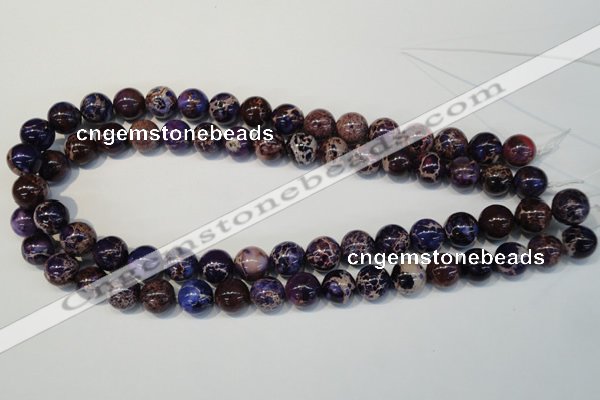 CDE364 15.5 inches 12mm round dyed sea sediment jasper beads