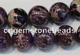 CDE365 15.5 inches 14mm round dyed sea sediment jasper beads