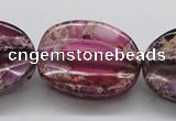 CDE37 15.5 inches 25*33mm star fruit shaped dyed sea sediment jasper beads