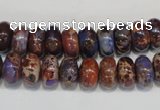 CDE371 15.5 inches 6*10mm rondelle dyed sea sediment jasper beads