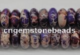 CDE373 15.5 inches 7*14mm rondelle dyed sea sediment jasper beads