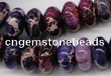 CDE374 15.5 inches 8*16mm rondelle dyed sea sediment jasper beads