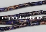 CDE377 15.5 inches 4*12mm tube dyed sea sediment jasper beads