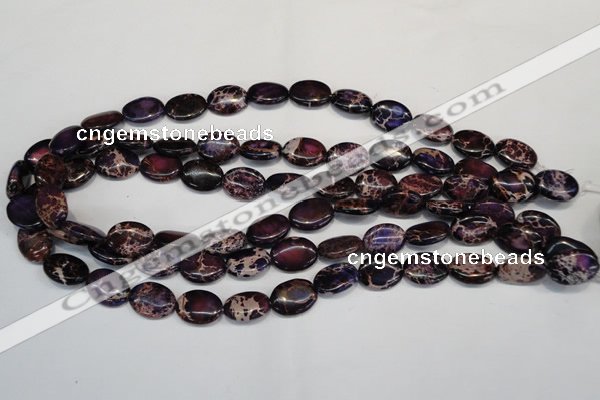 CDE417 15.5 inches 12*16mm oval dyed sea sediment jasper beads