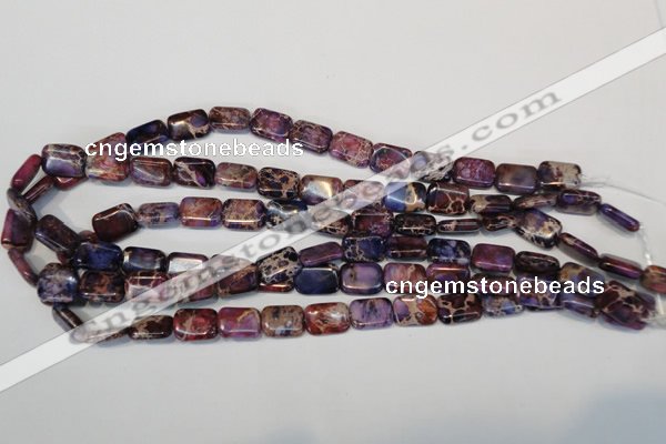 CDE435 15.5 inches 10*14mm rectangle dyed sea sediment jasper beads