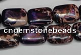 CDE436 15.5 inches 12*16mm rectangle dyed sea sediment jasper beads