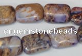 CDE437 15.5 inches 13*18mm rectangle dyed sea sediment jasper beads