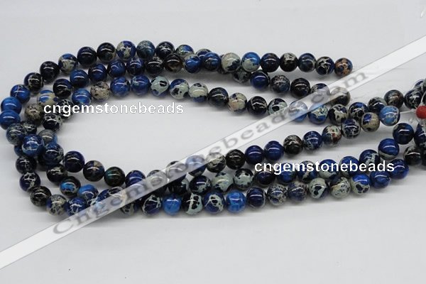 CDE44 15.5 inches 10mm round dyed sea sediment jasper beads wholesale