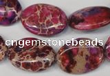 CDE475 15.5 inches 18*25mm oval dyed sea sediment jasper beads