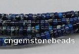 CDE50 15.5 inches 3*6mm coin dyed sea sediment jasper beads wholesale