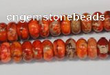 CDE501 15.5 inches 6*10mm rondelle dyed sea sediment jasper beads