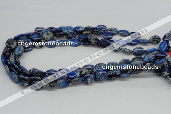 CDE58 15.5 inches 12*16mm oval dyed sea sediment jasper beads