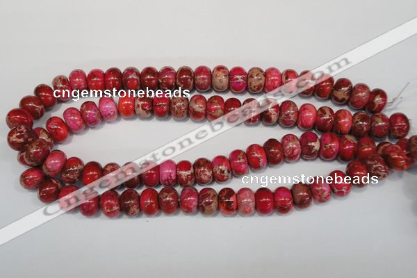 CDE588 15.5 inches 9*14mm rondelle dyed sea sediment jasper beads