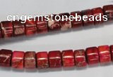CDE596 15.5 inches 4*8mm tube dyed sea sediment jasper beads