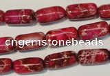 CDE598 15.5 inches 8*16mm column dyed sea sediment jasper beads