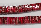 CDE602 15.5 inches 2*10mm heishi dyed sea sediment jasper beads