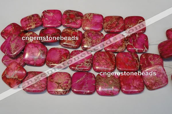 CDE627 15.5 inches 30*30mm square dyed sea sediment jasper beads