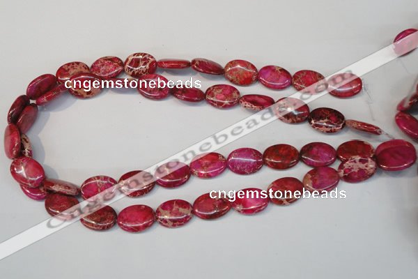 CDE645 15.5 inches 13*18mm oval dyed sea sediment jasper beads