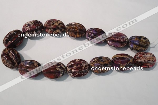 CDE701 15.5 inches 22*28mm star fruit shaped dyed sea sediment jasper beads