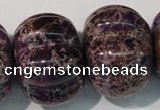 CDE702 15.5 inches 26*32mm pumpkin dyed sea sediment jasper beads