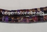 CDE704 15.5 inches 3*6mm heishi dyed sea sediment jasper beads