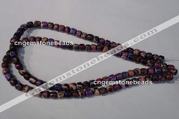 CDE705 15.5 inches 6*8mm nuggets dyed sea sediment jasper beads