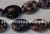 CDE710 15.5 inches 13*18mm oval dyed sea sediment jasper beads