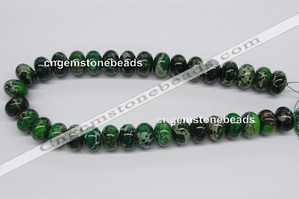 CDE73 15.5 inches 12*18mm rondelle dyed sea sediment jasper beads