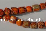 CDE732 15.5 inches 6*7mm – 8*9mm nuggets dyed sea sediment jasper beads