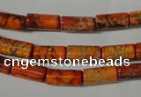 CDE736 15.5 inches 6*12mm tube dyed sea sediment jasper beads