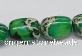 CDE74 15.5 inches 15*20mm nuggets dyed sea sediment jasper beads