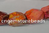 CDE747 15.5 inches 13*18mm faceted nuggets dyed sea sediment jasper beads