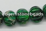 CDE76 15.5 inches multi sizes pumpkin dyed sea sediment jasper beads