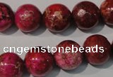 CDE762 15.5 inches 14mm round dyed sea sediment jasper beads