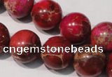 CDE763 15.5 inches 16mm round dyed sea sediment jasper beads